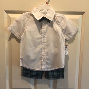 Brand-new little boys button-down and shorts